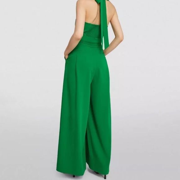 ME+EM Green 2-In-1 Wide-Leg Jumpsuit + Bandeau in Modern Crepe NWT - Picture 5 of 10